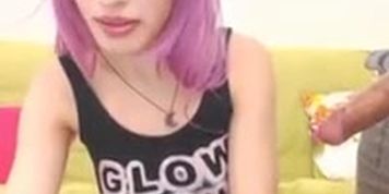 Nasty camslut gives a sloppy deepthroat
