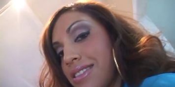 Busty Latina takes a mouthful from BBC - Candy Shop