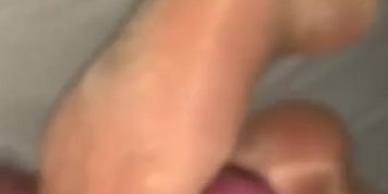 Dildo & Nylon footjob