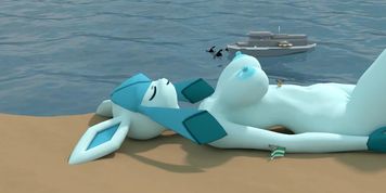 Glaceon growth on the beach