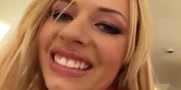 19 years old blonde is anally fucked and takes a facial