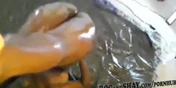 Oiled Black Ass Rough Fucked By A Dick !!