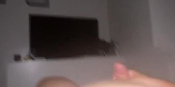 Wanking my big dick (big cumshot)