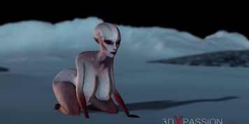 3DXPASSION - Female alien gets fucked hard by sci-fi explorer in spacesuit on exoplanet
