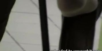 Candid mature dangling shoeplay feet