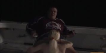 Group dick sucking on the boat at night