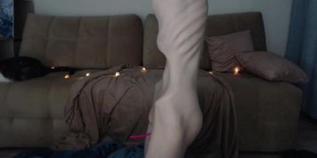 skinny milf not boobs stomach vacuum