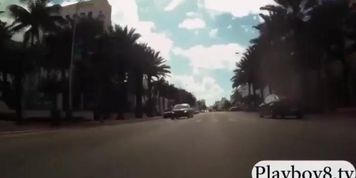 Badass girls DD drag racing and show asses in bikini