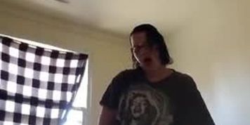 Stretching out her pregnant pussy with pillow humping orgasm