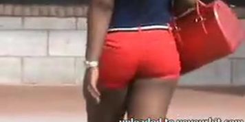 Candid Ass in short tight shorts 7