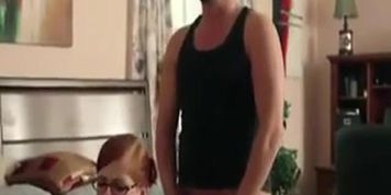 Step dad helps with anal