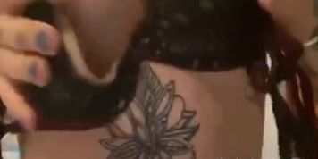 Sexy blonde tattoo show tits ig live 