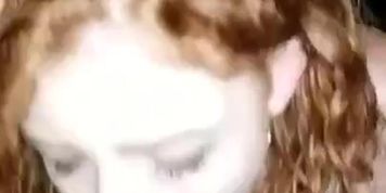Lucky Boy Sucked by a Redhead Slut (Profile in Description)