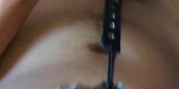 Playing With My Circumcised Dick & Hurting My Nipples With Nipple Clamps  Bdsm  Arab Teen Cumshot