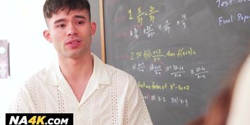 America Professor Teal Conrad Agrees to Pass Her Student if He Can Make Her Cum
