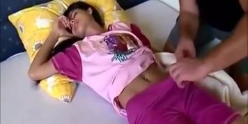 Guy gropes sleeping girl