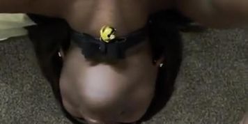 AMBF interracial - black girl begs Korean Man for deepthroat