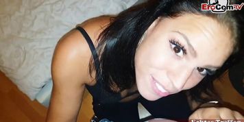 EROCOM.TV - German amateur Latina teen have a real sexdate in shopping center