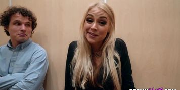 My boss' angry wife Sarah Vandella fucks me in the elevator