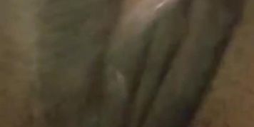 Fat black pussy comes all over toy
