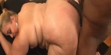 BBW Blonde Bouncing On Black