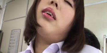 Japanese cougar with huge tits has sex