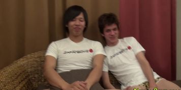 Assfingered asian sucking