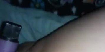 POV DP 2 dildos for her nice wet pussy at night