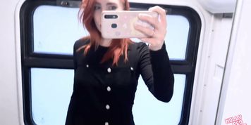 Girl PISSING on a Train ( Masturbation in a Public Toilet )?MollyRedWolf (A. Train)
