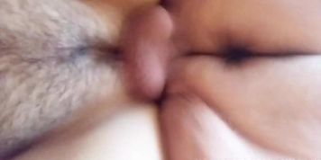Fucking a BBW Fat Hairy Pussy Doggy Style, Balls Deep