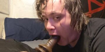 Sucking on my toy