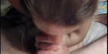 girl enjoys handling hubbys cock and gets reward