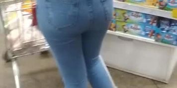 Candid jeans ass voyeur 