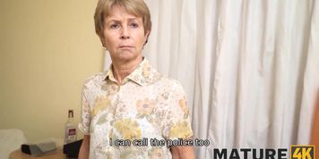 MATURE4K&period; Reminding good old times she was slut maid gets banged again