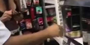 big tits in the supermarket