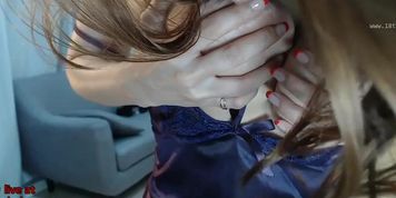Horny camgirl plays with her natural boobs