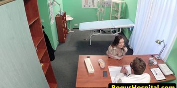 FAKEHUB - Amateur squirting eurobabe visits her doctor