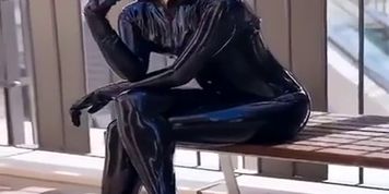 Asian Girl in Latex Catsuit