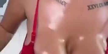 Angelique Noir (33) best ever titty fuck video with cum on boobs in a sexy red lingeri (Agnes Blond, Laura Orsolya)