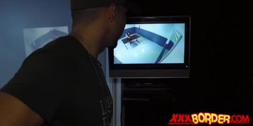 Naughty latina babe has to bang rough to be released