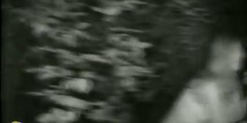 A sexy teen hides in the bushes while pissing voyeur cam