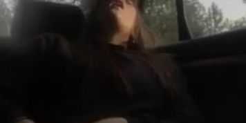 kelli masturbates in car