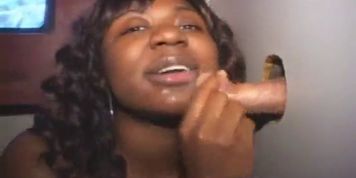 Ebony Stripper Cedra Sucking Off Strangers at the Gloryhole