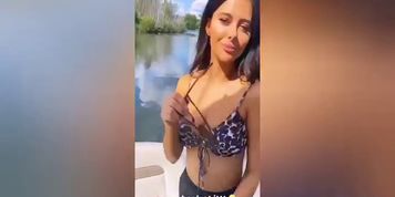 Azzyland twerking on a yacht