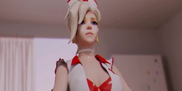 Mercy feet worship under desk