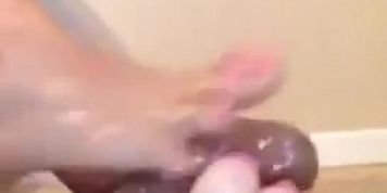 Miliani dildo footjob / toejob
