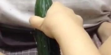 masturbate with cucumber