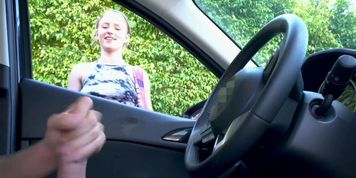 Car Jacking, She lets Him Cum