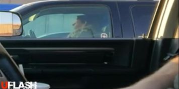 car flash blonde mature