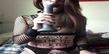 desperate sissy humiliates herself before being used  (Alison Webb)